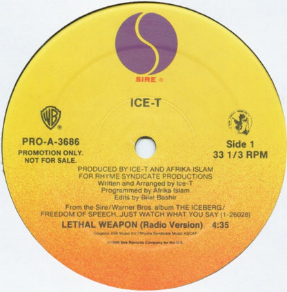 Ice-T : Lethal Weapon (12", Promo)