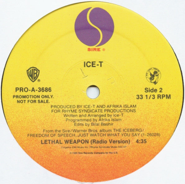 Ice-T : Lethal Weapon (12", Promo)