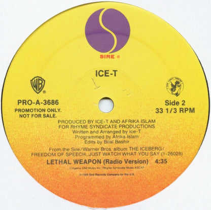 Ice-T : Lethal Weapon (12", Promo)