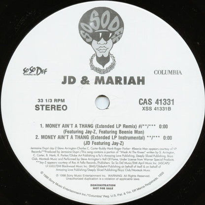 JD* & Mariah* : Sweetheart (12", Promo)