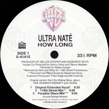 Ultra Naté : How Long (12")