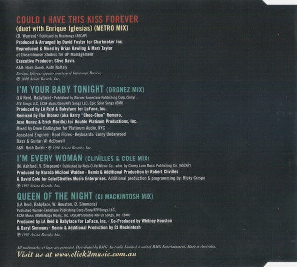 Whitney Houston & Enrique Iglesias : Could I Have This Kiss Forever (CD, Maxi)