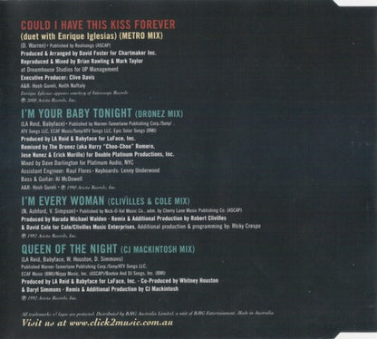 Whitney Houston & Enrique Iglesias : Could I Have This Kiss Forever (CD, Maxi)