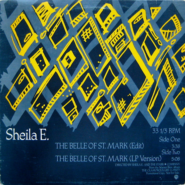 Sheila E. : The Belle Of St. Mark (12", Single, Promo)