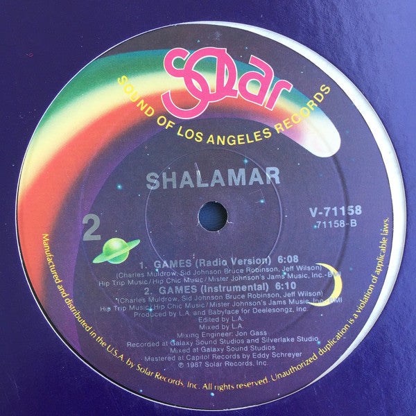 Shalamar : Games (12")