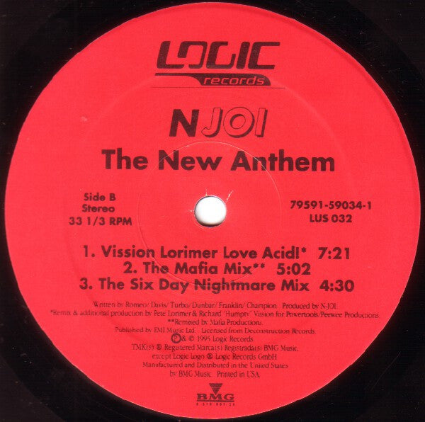 NJoi* Featuring Mark Franklin (2) And Nigel Champion : The New Anthem (12")