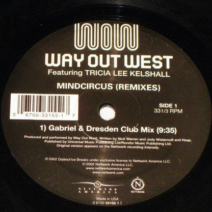 Way Out West Featuring Tricia Lee Kelshall : Mindcircus (Remixes) (12")