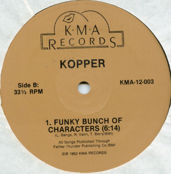 Kopper (2) : Time To Say Goodbye / Funky Bunch Of Characters (12")