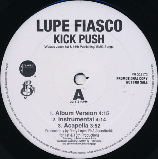 Lupe Fiasco : Kick Push / Just Might Be Okay (12", Promo)