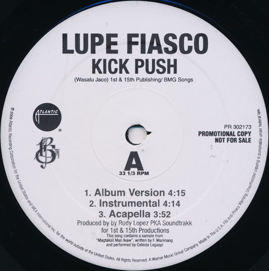 Lupe Fiasco : Kick Push / Just Might Be Okay (12", Promo)