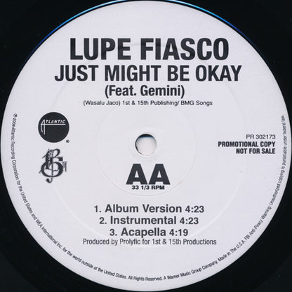 Lupe Fiasco : Kick Push / Just Might Be Okay (12", Promo)