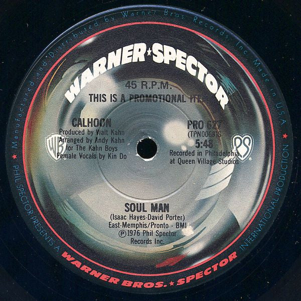 Calhoon : Soul Man (12", S/Sided, Promo)