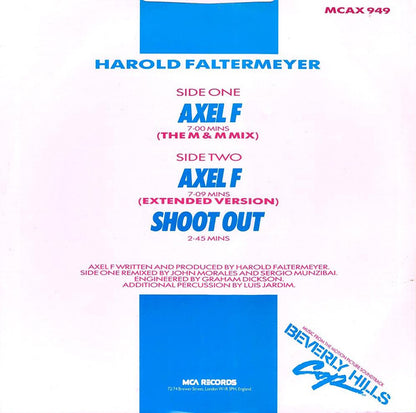 Harold Faltermeyer : Axel F (The M & M Mix) (12", Single)