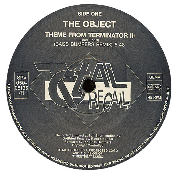 The Object : Terminator 2 Dance Theme (The Remixes) (12")