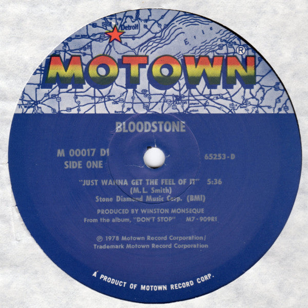 Bloodstone : Just Wanna Get The Feel Of It (12", Single)