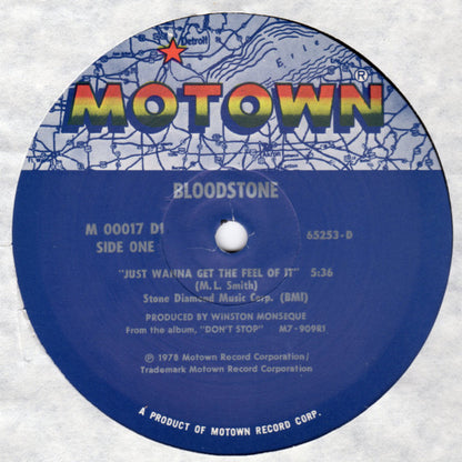 Bloodstone : Just Wanna Get The Feel Of It (12", Single)