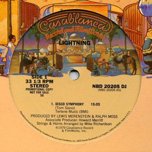 Lightning : Disco Symphony / Baby Without Your Love (12", Single, Promo)