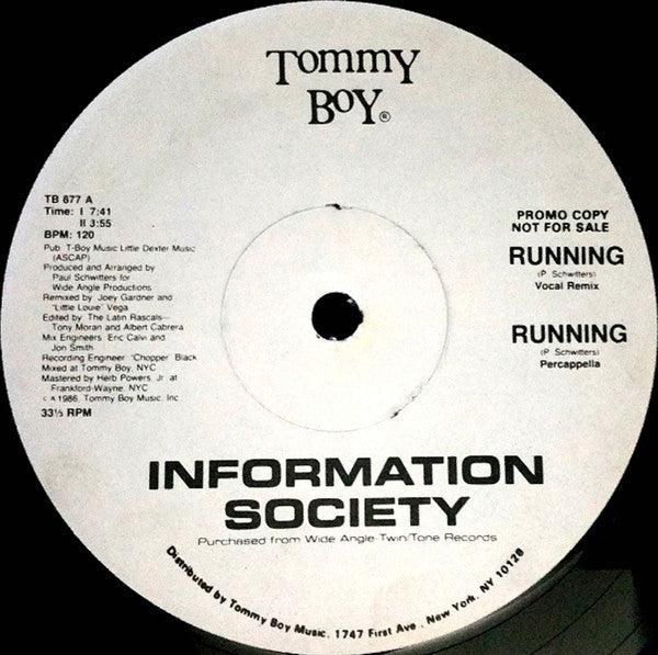 Information Society : Running (12", Promo)