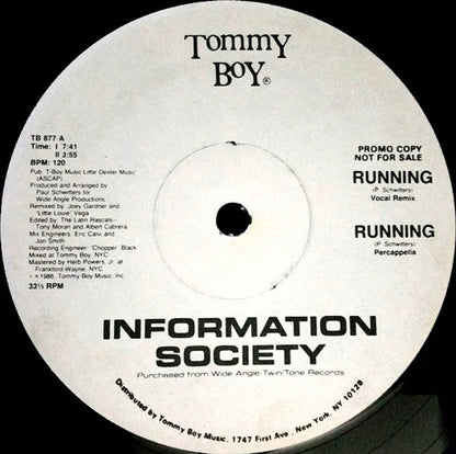 Information Society : Running (12", Promo)