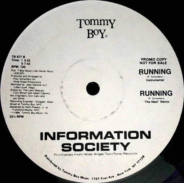Information Society : Running (12", Promo)