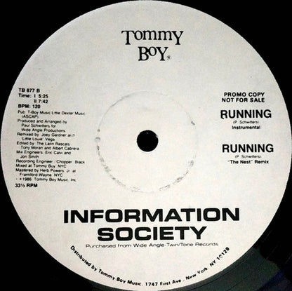 Information Society : Running (12", Promo)