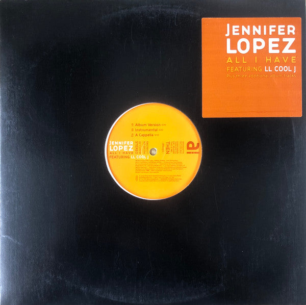 Jennifer Lopez Featuring LL Cool J : All I Have (12", Promo)