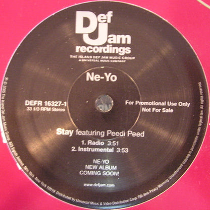 Ne-Yo : Stay (12", Single, Promo)