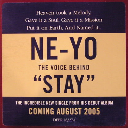 Ne-Yo : Stay (12", Single, Promo)