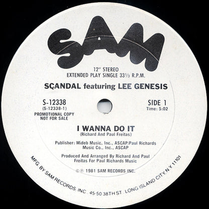 Scandal (2) Featuring Lee Genesis : I Wanna Do It (12", Single, Promo)