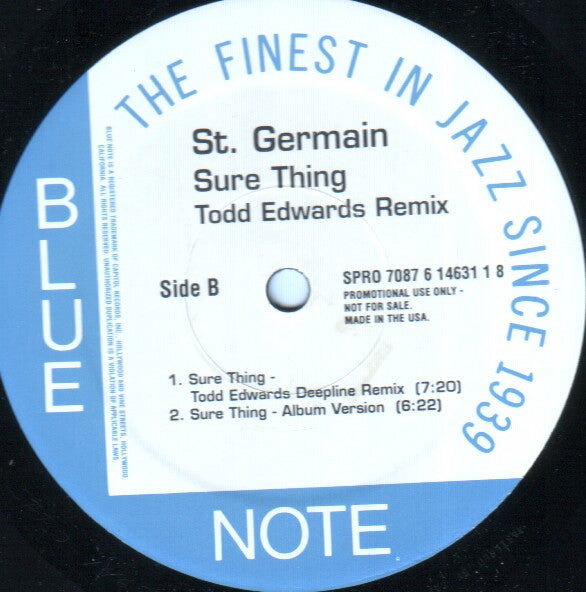 St. Germain* : Sure Thing (Todd Edwards Remix) (12", Promo)