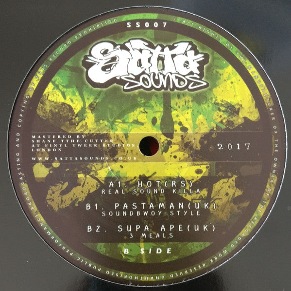 Andrey HoT, Pastaman, Supa Ape : Real Sound Killa/Soundbwoy Style/3 Meals (12")