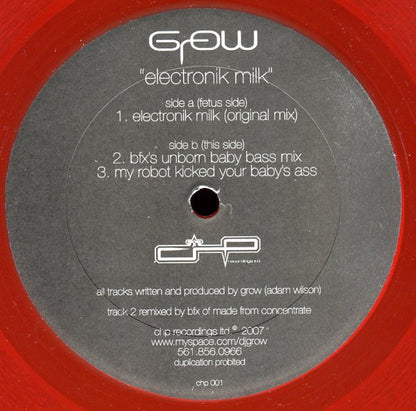 Grow : Electronik Milk (12", Ltd, Red)