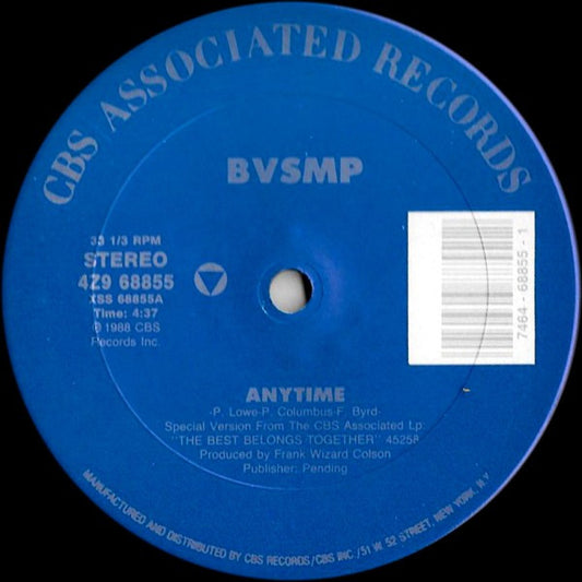 B.V.S.M.P. : Anytime (12")