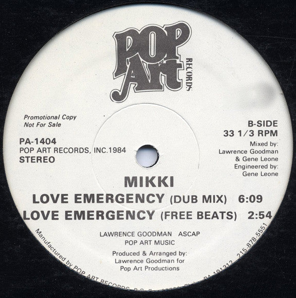 Mikki Farrow : Love Emergency (12", Promo)