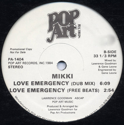 Mikki Farrow : Love Emergency (12", Promo)