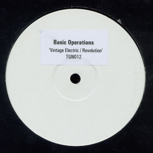 Basic Operations : Revolution / Vintage Elektric (12", Promo, W/Lbl, Sti)