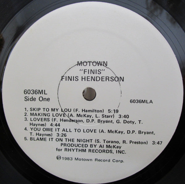 Finis Henderson : Finis (LP, Album, Promo)