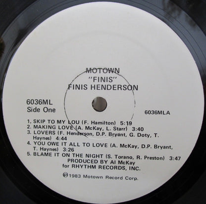 Finis Henderson : Finis (LP, Album, Promo)