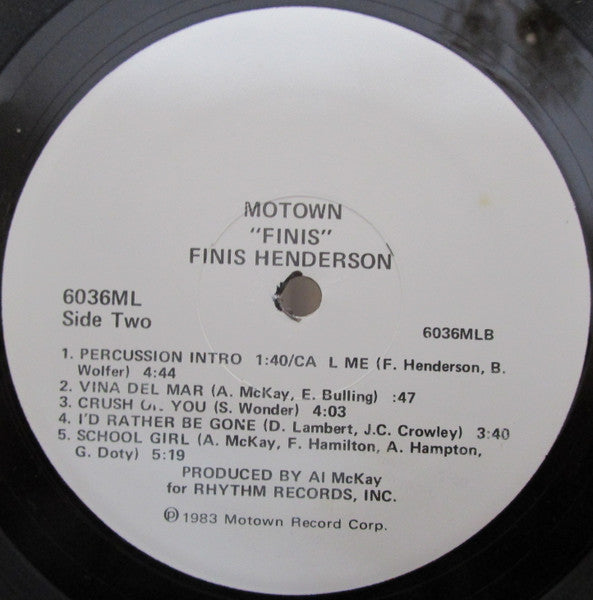 Finis Henderson : Finis (LP, Album, Promo)