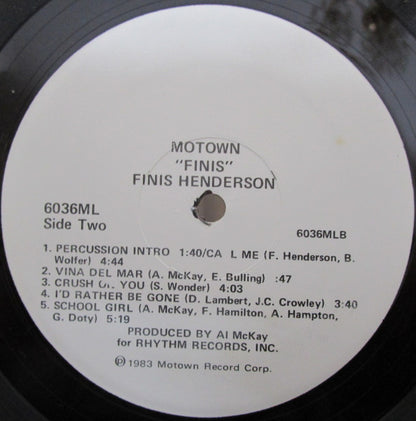 Finis Henderson : Finis (LP, Album, Promo)