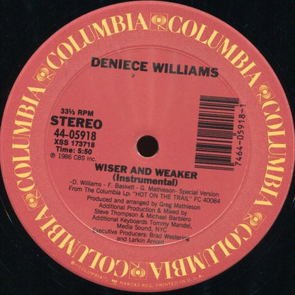 Deniece Williams : Wiser And Weaker (12")