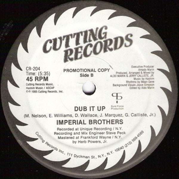 Imperial Brothers : Live It Up (12", Promo)