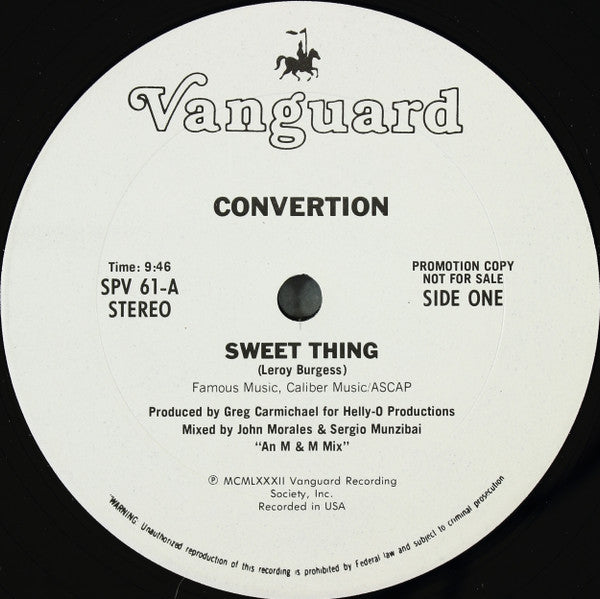 Convertion : Sweet Thing (12", Promo)