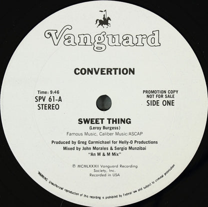 Convertion : Sweet Thing (12", Promo)