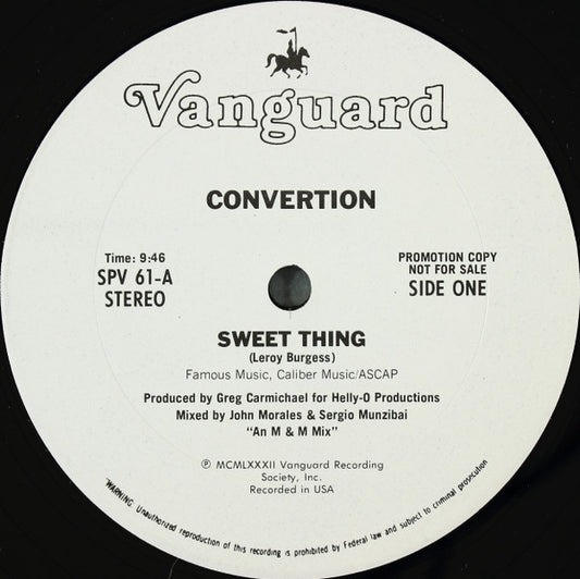 Convertion : Sweet Thing (12", Promo)