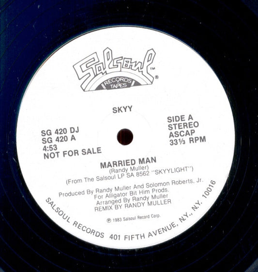 Skyy : Married Man (12", Single, Promo)