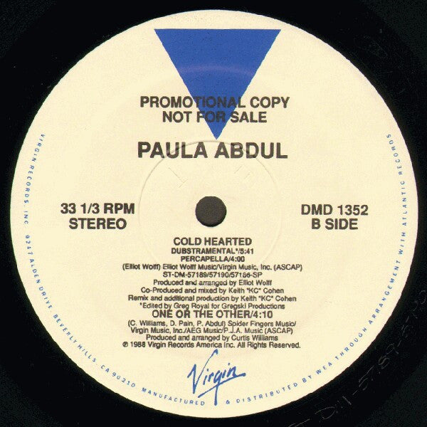 Paula Abdul : Cold Hearted (12", Promo)