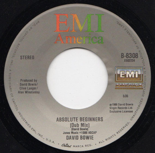 David Bowie : Absolute Beginners (7", Single, Spe)