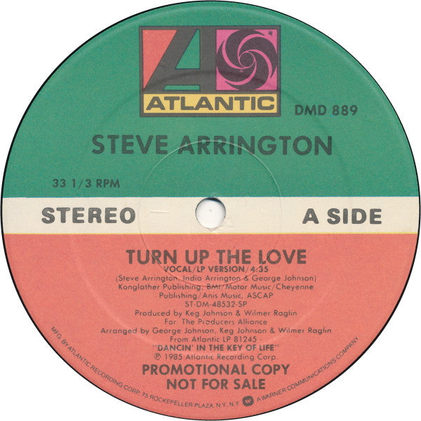 Steve Arrington : Turn Up The Love (12", Promo)