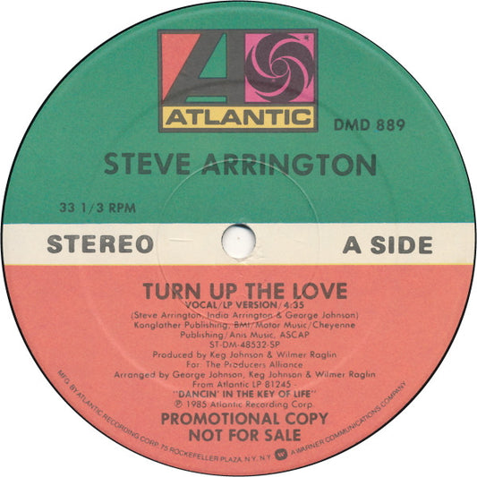 Steve Arrington : Turn Up The Love (12", Promo)